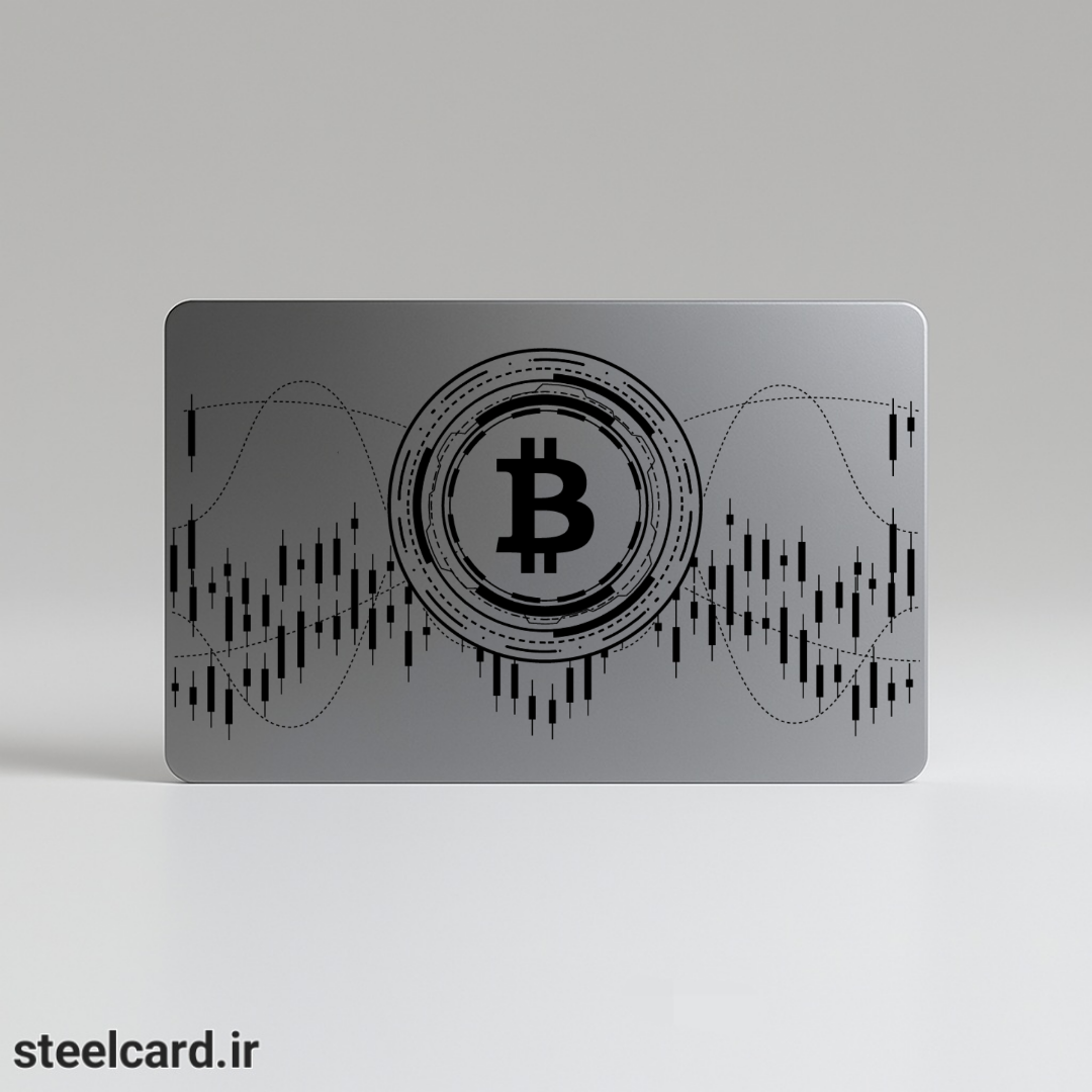 کارت بانکی فلزی طرح بیت کوین ۵